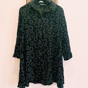 Zara Black Star Shirt Dress